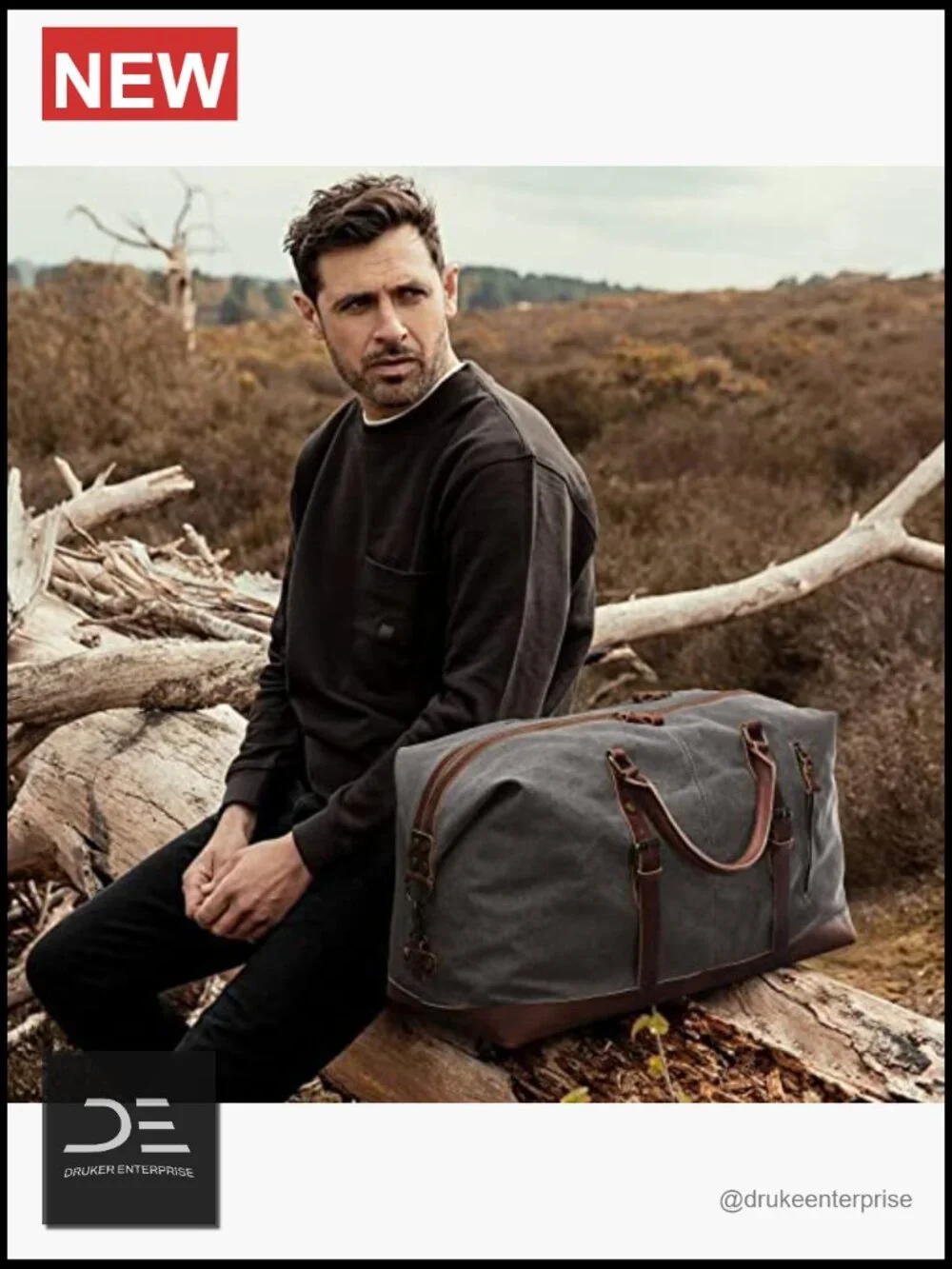 Canvas Duffel Bag for Travel Carry On Weekender Bag Men